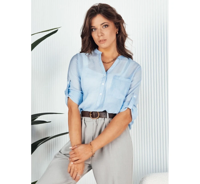 Dámske modré tričko LUNA FashionStreet RY2326 Dámske modré tričko LUNA FashionStreet RY2326