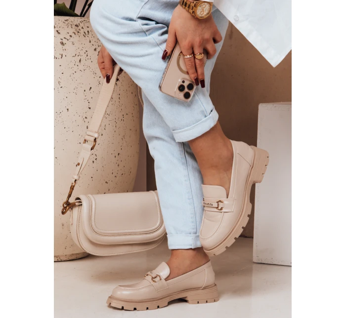 béžové dámské mokasíny Dstreet model 21983860 - FashionStreet