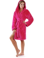 Dámsky župan Lilly extra s kapucňou 3/4 jedna veľkosť 3320 malinová - Vestis