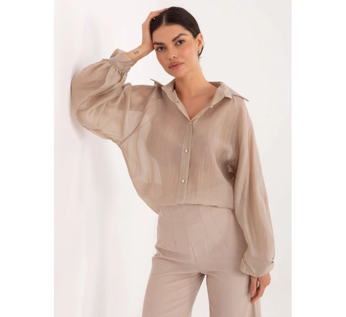 Koszula IT KS model 21795636 beżowy - FPrice Koszula IT KS model 21795636 beżowy - FPrice