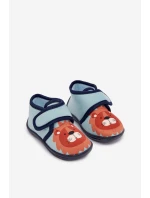 Detské papuče so suchým zipsom - modré Katline Detské papuče so suchým zipsom - modré Katline