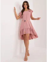 Dámské šaty DHJ SK model 20973256 Pudr růžová - Rue Paris Dámské šaty DHJ SK model 20973256 Pudr růžová - Rue Paris