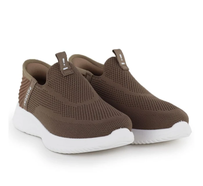 Dámská hnědá slipon sportovní obuv model 22021815 - Potocki