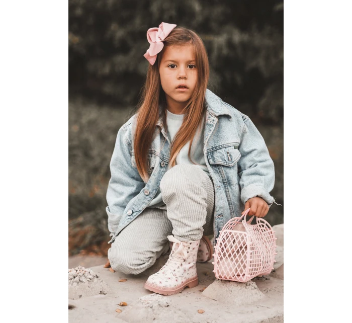 Ocieplane Botki Dziecięce Na Suwak Różowe Dolida Ocieplane Botki Dziecięce Na Suwak Różowe Dolida