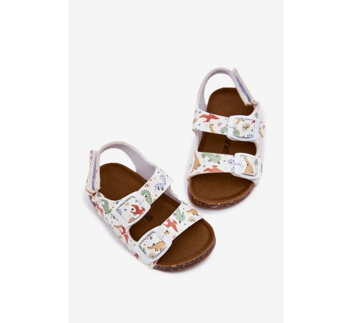 Dětské sandály na korkové podrážce s přezkami model 21701031 - Boto Dětské sandály na korkové podrážce s přezkami model 21701031 - Boto
