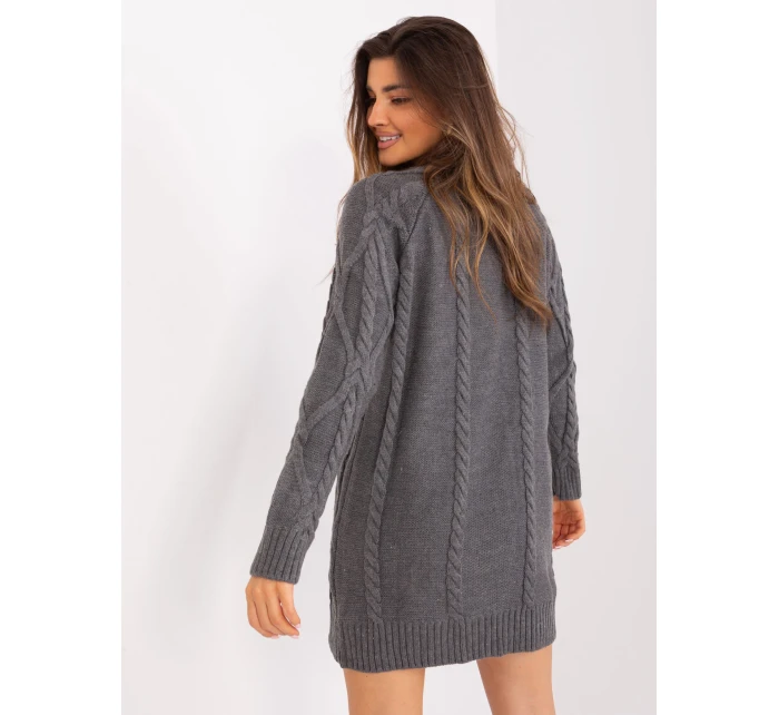 Sukienka BA SK ciemny szary model 19001845 - FPrice Sukienka BA SK ciemny szary model 19001845 - FPrice