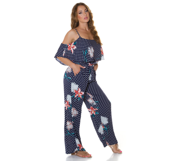 Treny Off-Shoulder Jumpsuit with Print