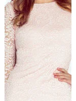 Dámske spoločenské šaty v romantickom strihu krajkové svetlo ružové - Ružová - Numoco Dámske spoločenské šaty v romantickom strihu krajkové svetlo ružové - Ružová - Numoco