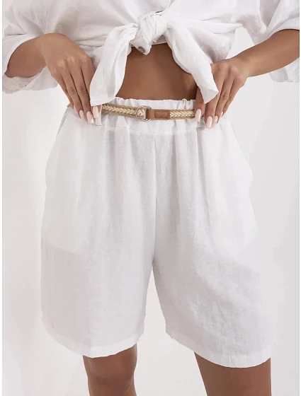 Dámske šortky MI SN 6620.72P white - F.Moda Dámske šortky MI SN 6620.72P white - F.Moda