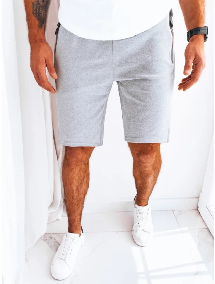 Pánské světle šedé teplákové kraťasy Dstreet model 21968953 - FashionStreet