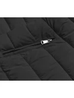 Čierna obojstranná dámska zimná bunda (2M-21508)