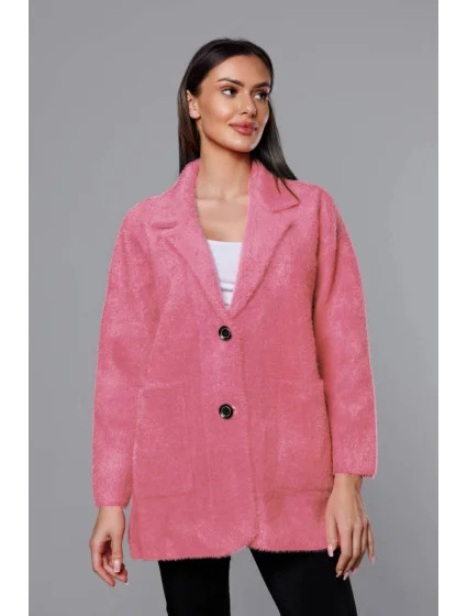 Krátky vlnený prehoz cez oblečenie typu alpaka v lososovej farbe (7108-1) Krátky vlnený prehoz cez oblečenie typu alpaka v lososovej farbe (7108-1)