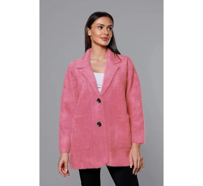 Krátky vlnený prehoz cez oblečenie typu alpaka v lososovej farbe (7108-1) Krátky vlnený prehoz cez oblečenie typu alpaka v lososovej farbe (7108-1)