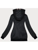 Černá dámská rozepínací mikina se stahovacími lemy model 21310436 - 6&8 Fashion