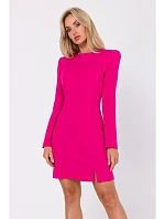 M755 Šaty s modelujúcim prešívaním - fuchsiová
