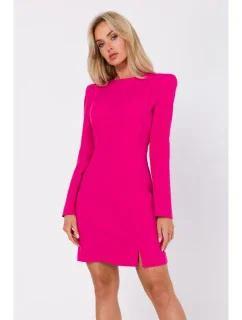 M755 Šaty s modelujúcim prešívaním - fuchsiová