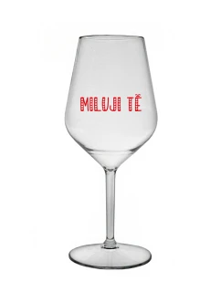 MILUJI TĚ - čirá nerozbitná sklenice na víno 470 ml