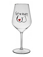 RIŤ SO SRDCOM - číry nerozbitný pohár na víno 470 ml