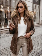 Dámská zimní bunda parka hnědá Dstreet model 21971014 - FashionStreet