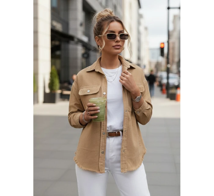 Dámská džínová bunda béžová Dstreet model 21976610 - FashionStreet