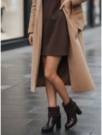 Dámské boty na podpatku hnědé Dstreet model 21994966 - FashionStreet