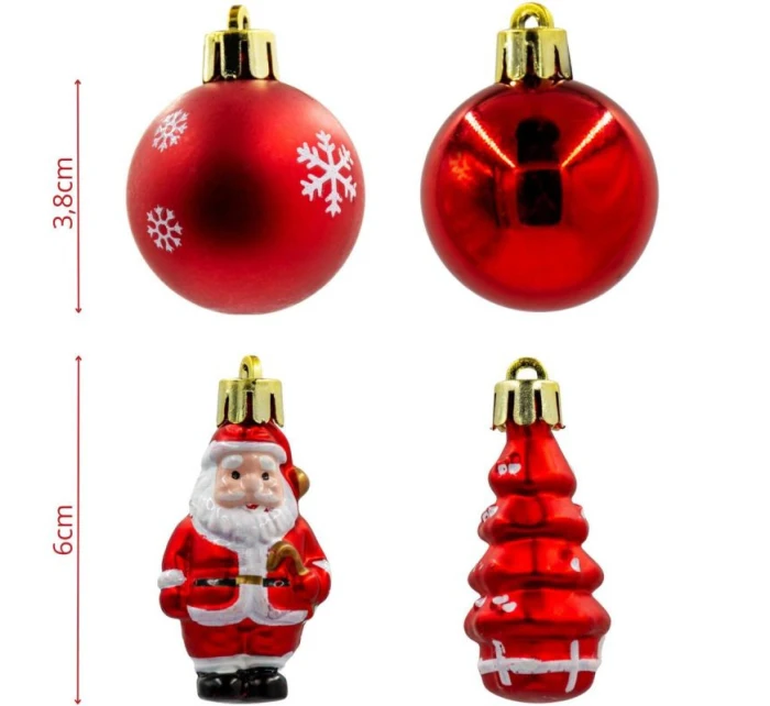 PLASTOVÉ TVAROVANIE OZDÔB BEZPEČNÝ VIANOČNÝ STROMČEK 10KS SĽUDA