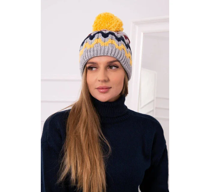 Dámská čepice Laila tmavě model 18751307 - K-Fashion Dámská čepice Laila tmavě model 18751307 - K-Fashion