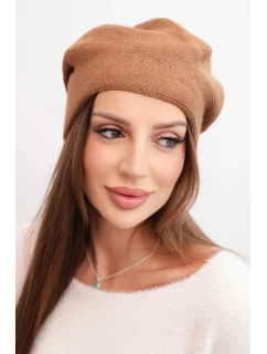 Dámská zimní čepice z vlny s a prodlouženými stranami fialová model 21865192 - K-Fashion