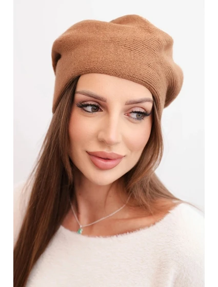 Dámská zimní čepice z vlny s a prodlouženými stranami fialová model 21865192 - K-Fashion