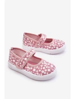 Dětské balerínky na suchý zip v růžové model 21610949 - Boto