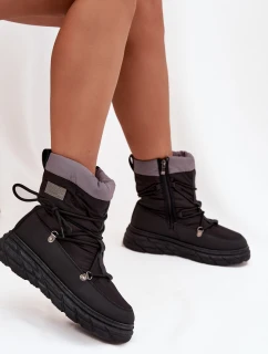 Dámské zimní boty na zip Lee Cooper LCJ-25-44-3930 Černé