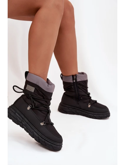Dámské zimní boty na zip Lee Cooper LCJ-25-44-3930 Černé