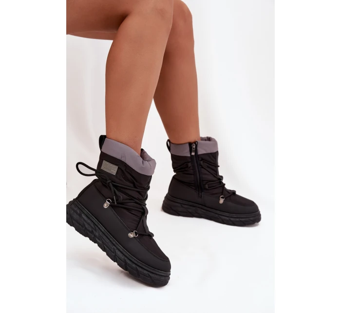 Dámské zimní boty na zip Lee Cooper LCJ-25-44-3930 Černé
