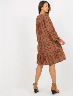 Šaty D73771M30361A4 hnedé Šaty D73771M30361A4 hnedé
