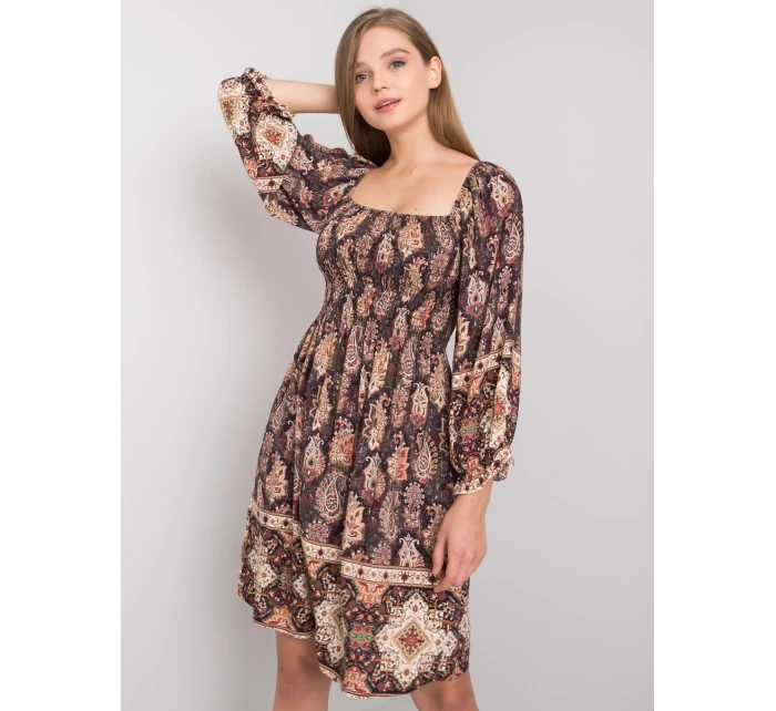 TW SK BI H3748 šaty.22X tmavo hnedá