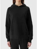 Dámska mikina bez zapínania a s kapucňou 4F - čierna