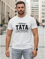 Tshirt męski z nadrukiem dla bawełniany biały model 22217747 - FashionStreet Tshirt męski z nadrukiem dla bawełniany biały model 22217747 - FashionStreet