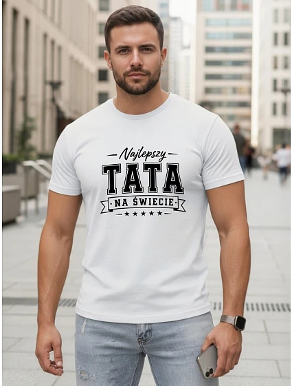 Tshirt męski z nadrukiem dla bawełniany biały model 22217747 - FashionStreet Tshirt męski z nadrukiem dla bawełniany biały model 22217747 - FashionStreet