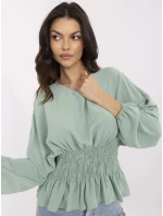 Blúzka D50021F11088A pistáciová