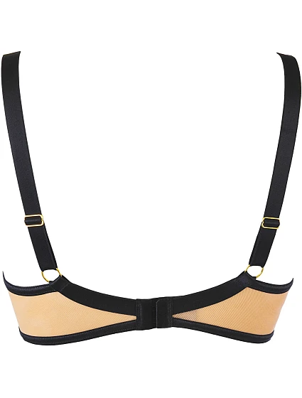 Dámská podprsenka model 21494802 Černá s béžovou - Axami