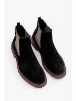 Pánske členkové topánky Chelsea OO174154 Black - Big Star