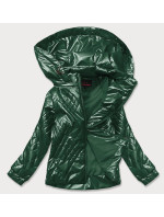 Lesklá zelená dámská bunda model 15234692 - 6&8 Fashion