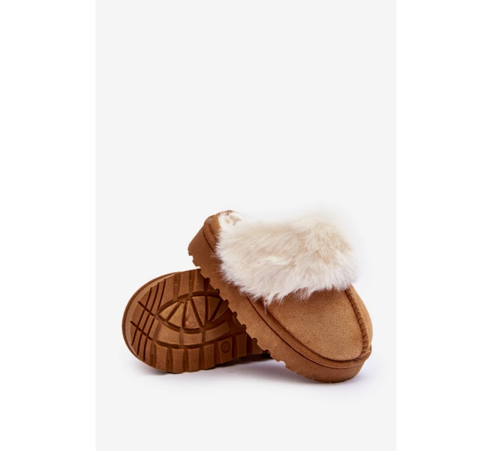 Kapcie Dziecięce Z Futerkiem Camel Birasta