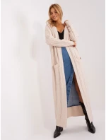 Kardigan AT SW model 18900693 jasny beżowy - FPrice Kardigan AT SW model 18900693 jasny beżowy - FPrice