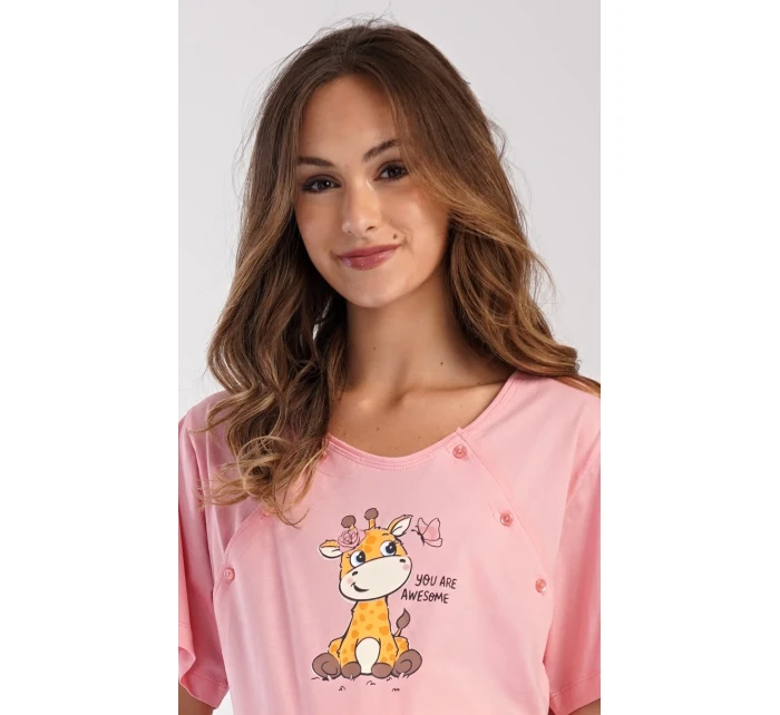 Dámska tehotenská nočná košeľa Little Giraffe Dámska tehotenská nočná košeľa Little Giraffe