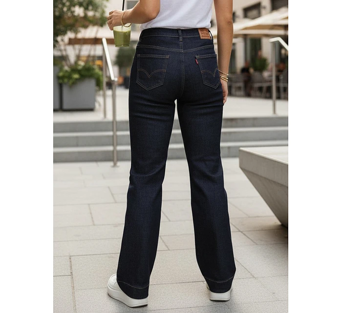 Jeansy damskie z wysokim stanem granatowe model 22120956 - FashionStreet