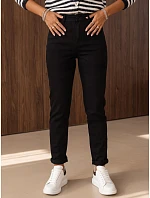 Džíny dámské mom fit s vysokým pasem černé FashionStreet UY3243 Džíny dámské mom fit s vysokým pasem černé FashionStreet UY3243