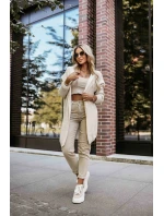 oversize svetr s kapucí a nášivkou béžový model 21382135 - numoco basic