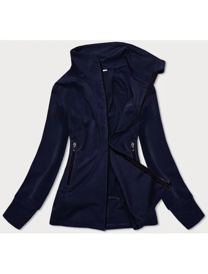 Tmavomodrá dámska mikina so stojačikom (HD150-04)