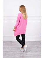 Oversize blúzka vo svetlo ružovej farbe